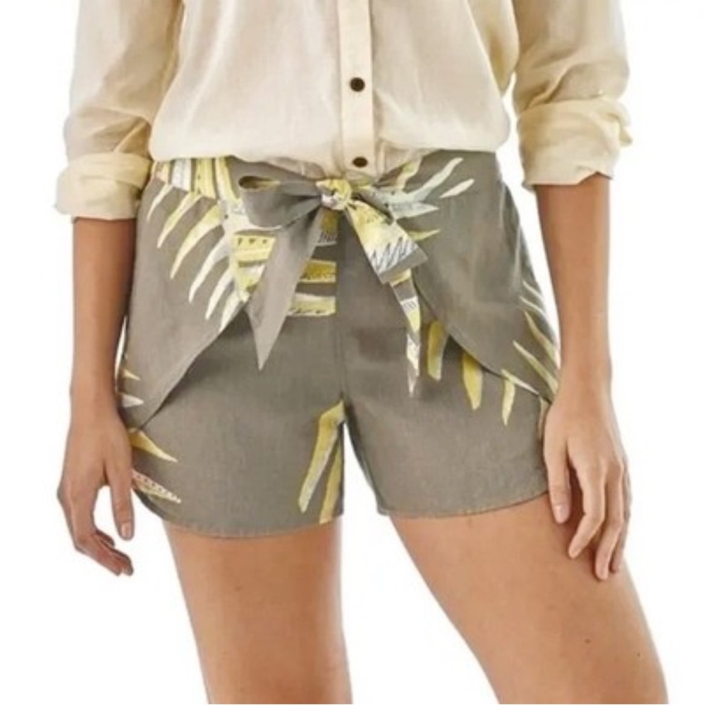Patagonia Hemp/Tencel Garden Island Shorts, Marrow Grey Palms of My Heart Print